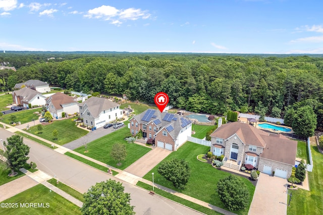 47 Lori St, Monroe, NJ 08831 - aerial perspective of suburban area with a heavily wooded area