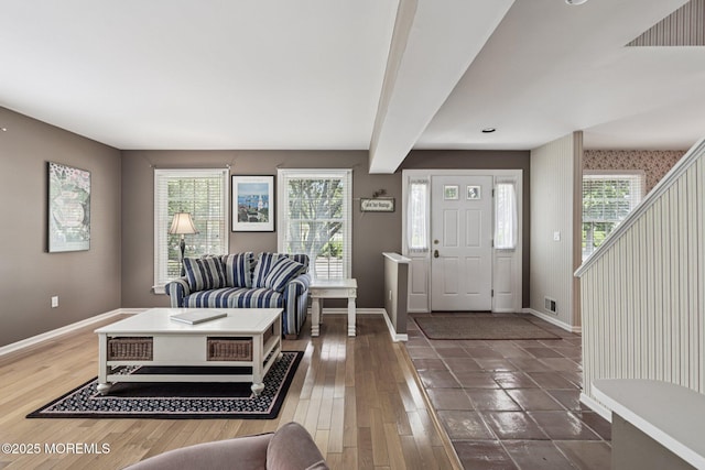 404 5th Ave, Spring Lake, NJ 07762 - entryway featuring baseboards and wood finished floors