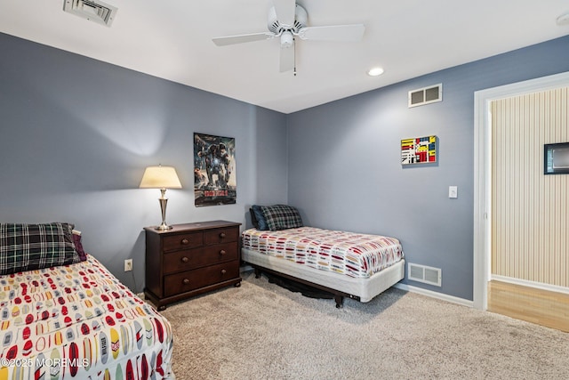 404 5th Ave, Spring Lake, NJ 07762 - carpeted bedroom featuring a ceiling fan and recessed lighting