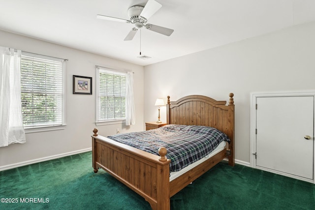 404 5th Ave, Spring Lake, NJ 07762 - carpeted bedroom with baseboards and a ceiling fan