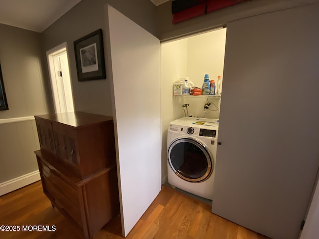 3 Maria Ct, Brick, NJ 08724 - laundry room with washer / clothes dryer and wood finished floors