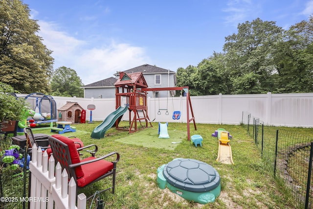 39 Sweet Gum Rd, Howell, NJ 07731 - view of jungle gym with a fenced backyard