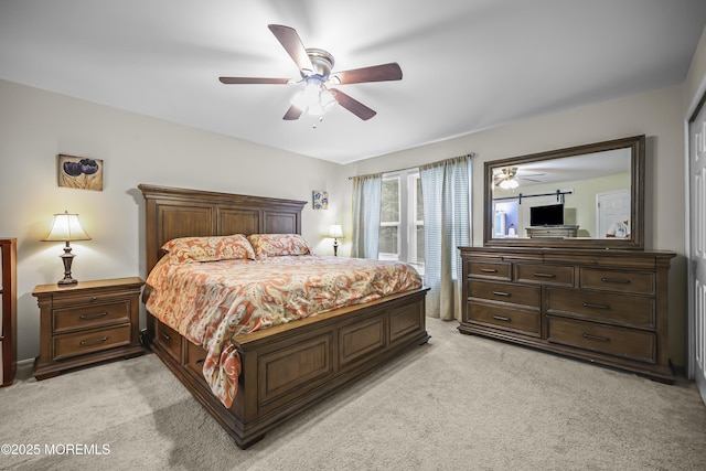 39 Sweet Gum Rd, Howell, NJ 07731 - bedroom with light colored carpet and a ceiling fan