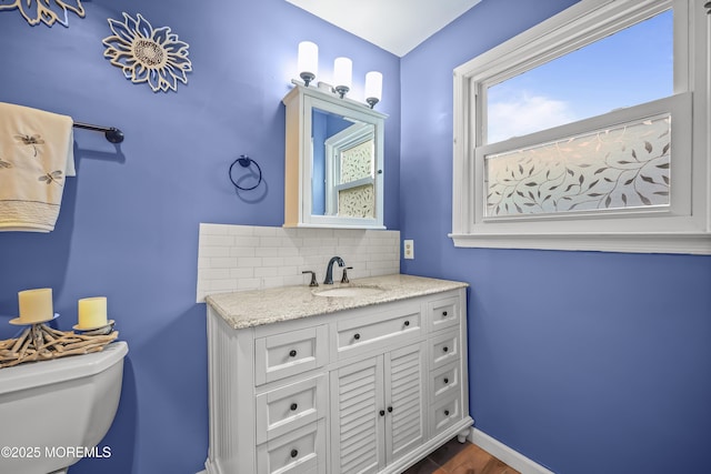 39 Sweet Gum Rd, Howell, NJ 07731 - bathroom with tasteful backsplash, wood finished floors, and vanity