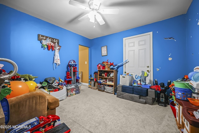 39 Sweet Gum Rd, Howell, NJ 07731 - recreation room with ceiling fan and carpet