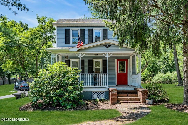 276 Chandler Rd, Jackson, NJ 08527 - view of front of property with covered porch and a front yard