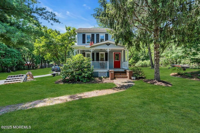 276 Chandler Rd, Jackson, NJ 08527 - view of front facade with a porch and a front yard