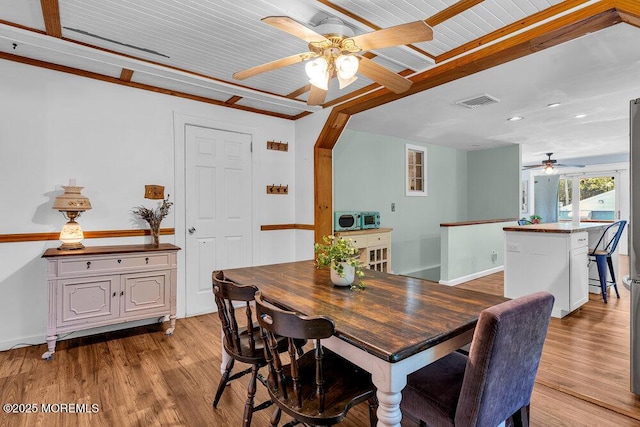 276 Chandler Rd, Jackson, NJ 08527 - dining space with ceiling fan, wood finished floors, and recessed lighting