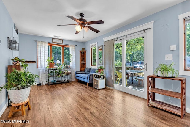 276 Chandler Rd, Jackson, NJ 08527 - living area featuring wood finished floors and a ceiling fan