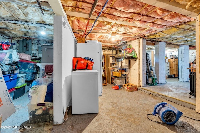 276 Chandler Rd, Jackson, NJ 08527 - unfinished basement with electric panel and washer / dryer