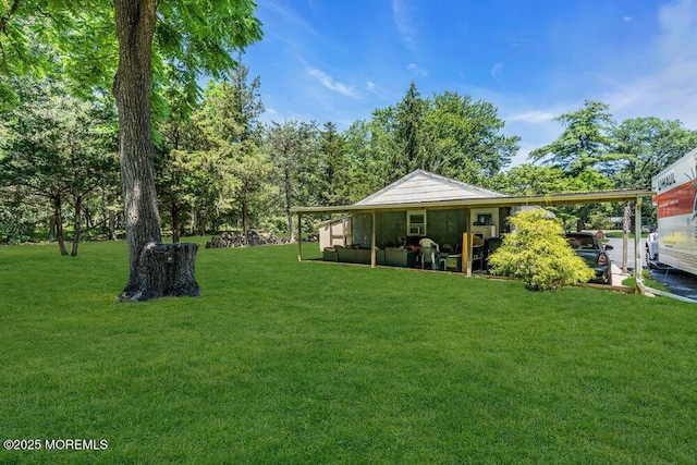 276 Chandler Rd, Jackson, NJ 08527 - view of grassy yard with an attached carport