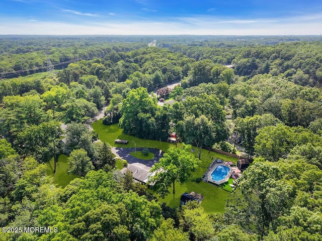 276 Chandler Rd, Jackson, NJ 08527 - drone / aerial view of a forest and a pool area