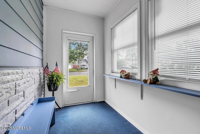 458 Drum Point Rd, Brick, NJ 08723 - doorway to outside with carpet flooring and baseboards