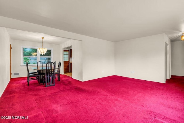 458 Drum Point Rd, Brick, NJ 08723 - dining space featuring a chandelier and carpet floors
