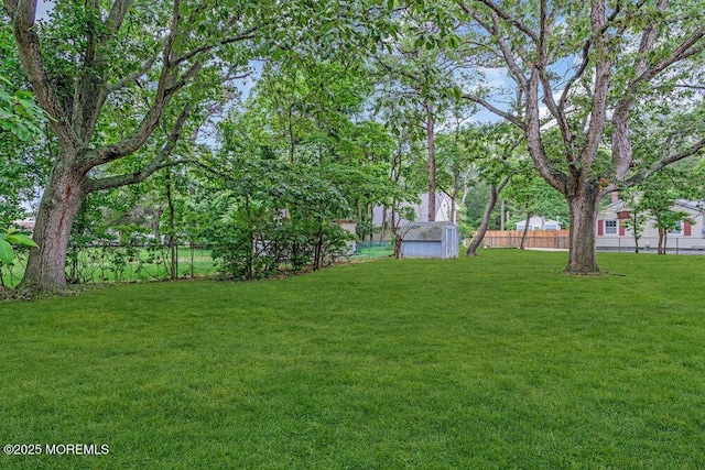 458 Drum Point Rd, Brick, NJ 08723 - view of yard featuring a storage unit
