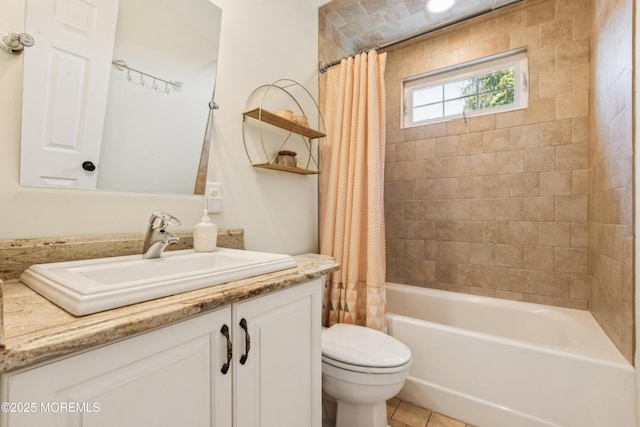 43 Sweet Gum Rd, Howell, NJ 07731 - bathroom featuring vanity, shower / bath combo, and tile patterned flooring