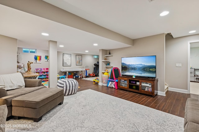 43 Sweet Gum Rd, Howell, NJ 07731 - living room featuring wood finished floors and recessed lighting