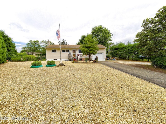 162 Attison Ave, Toms River, NJ 08757 - ranch-style home featuring a garage, driveway, and a chimney