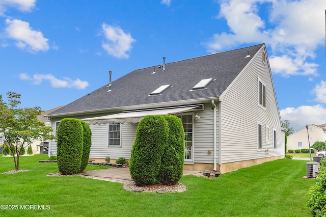 23 Dexter Ln, Jackson, NJ 08527 - rear view of property with a patio area, a yard, and a shingled roof