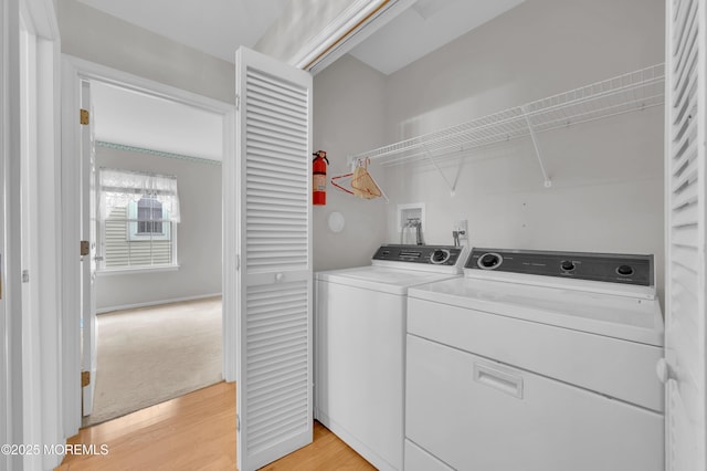 23 Dexter Ln, Jackson, NJ 08527 - washroom featuring washer and clothes dryer and light wood-style flooring