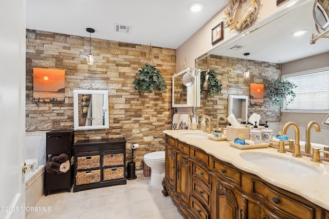 648 Point Ave, Brick, NJ 08724 - bathroom featuring double vanity and tile patterned floors