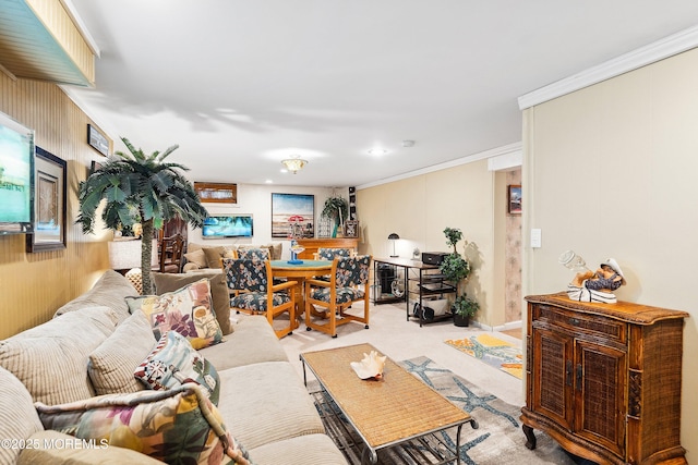648 Point Ave, Brick, NJ 08724 - living area with carpet flooring and crown molding