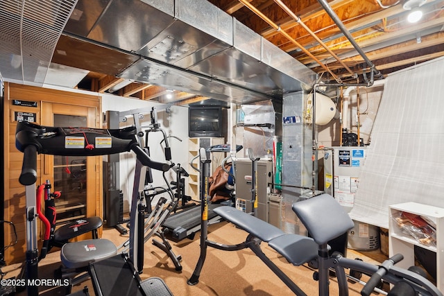 648 Point Ave, Brick, NJ 08724 - workout room featuring water heater