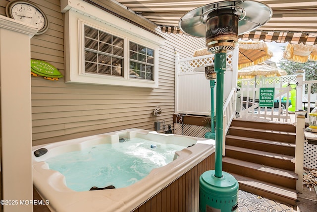 648 Point Ave, Brick, NJ 08724 - view of patio / terrace with a hot tub