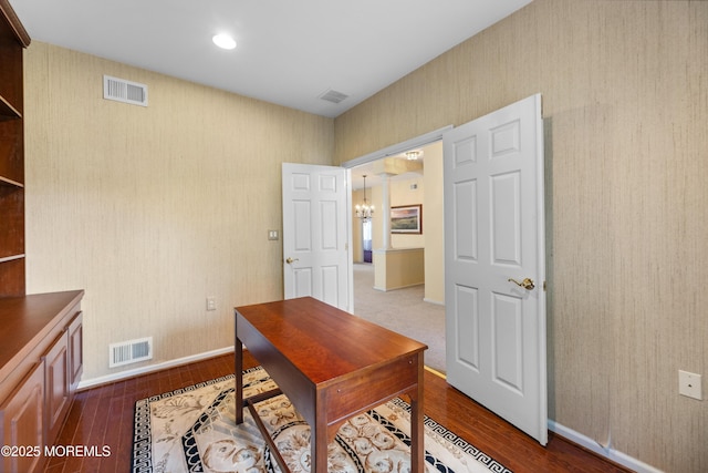 6 Boticelli Ct, Manchester, NJ 08759 - home office with wood finished floors and a chandelier