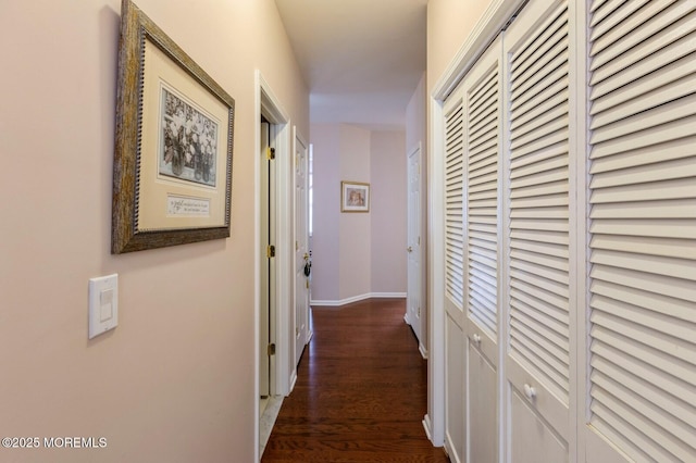 10 Inkberry Ln, Howell, NJ 07731 - hall featuring dark wood-style floors and baseboards