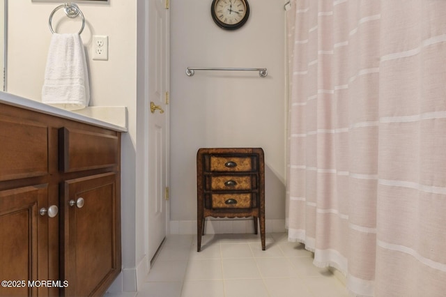 10 Inkberry Ln, Howell, NJ 07731 - full bathroom with tile patterned flooring, vanity, and a shower with shower curtain