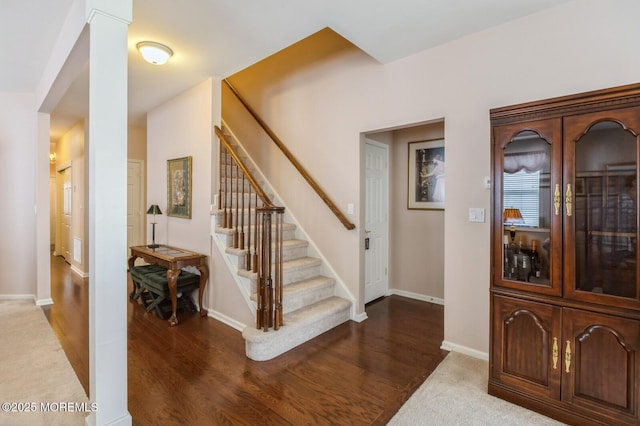 10 Inkberry Ln, Howell, NJ 07731 - foyer entrance with stairs and wood finished floors