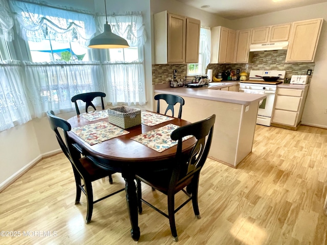 229 Stern Ave, Manahawkin, NJ 08050 - dining area featuring light wood-style floors and baseboards