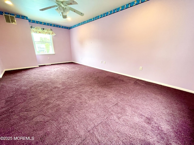 229 Stern Ave, Manahawkin, NJ 08050 - spare room with a ceiling fan and carpet floors
