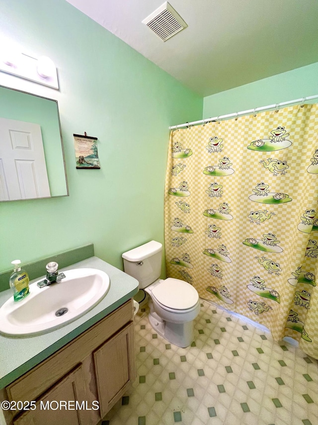229 Stern Ave, Manahawkin, NJ 08050 - full bathroom featuring tile patterned floors, vanity, and a shower with shower curtain