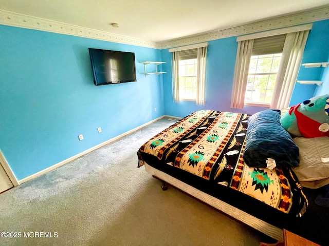 229 Stern Ave, Manahawkin, NJ 08050 - carpeted bedroom with baseboards and crown molding