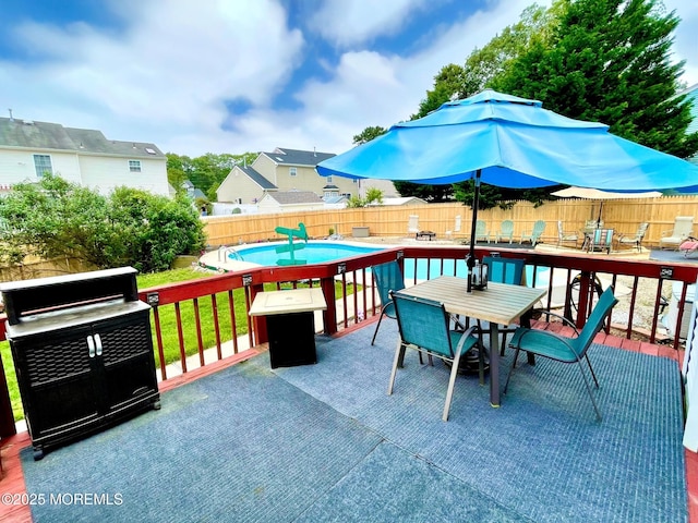 229 Stern Ave, Manahawkin, NJ 08050 - fenced backyard with outdoor dining space and a wooden deck