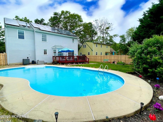 229 Stern Ave, Manahawkin, NJ 08050 - view of swimming pool featuring a wooden deck