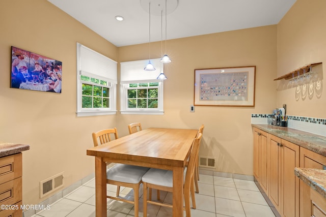 4 Hamilton Hill Rd, Lincroft, NJ 07738 - dining area featuring light tile patterned floors and recessed lighting