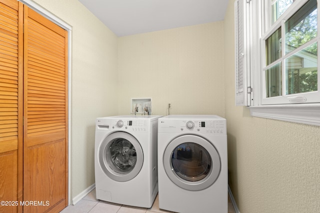 4 Hamilton Hill Rd, Lincroft, NJ 07738 - laundry room with washer and clothes dryer and light tile patterned floors