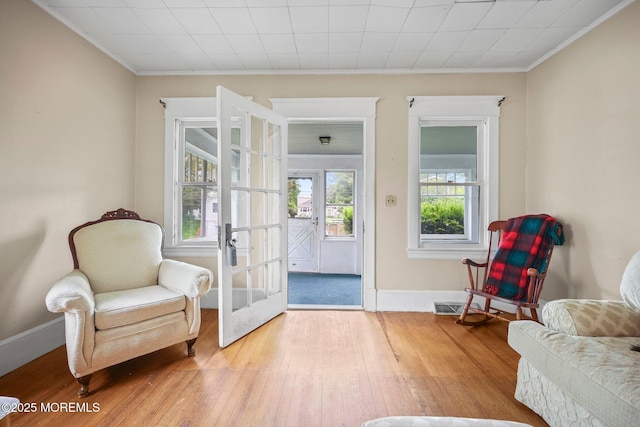16 Steiner Ave, Neptune City, NJ 07753 - living area featuring wood finished floors and crown molding