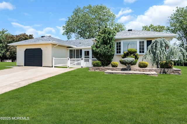 13 Canaries Ct, Toms River, NJ 08757 - ranch-style home with an attached garage, concrete driveway, and a shingled roof
