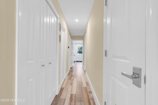13 Canaries Ct, Toms River, NJ 08757 - hall featuring attic access, light wood finished floors, and recessed lighting