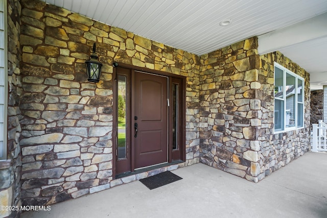 7 Rodeo Ct, Howell, NJ 07731 - entrance to property featuring stone siding and covered porch