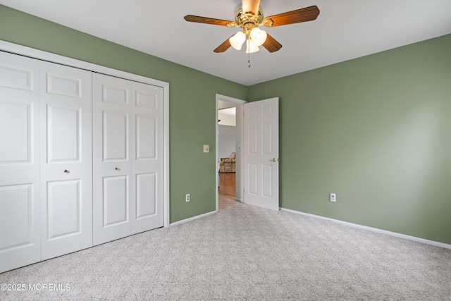 3 Shaw Ct, Toms River, NJ 08757 - unfurnished bedroom featuring carpet flooring, a closet, and a ceiling fan