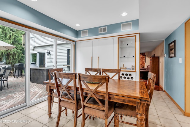 25 Canadian Woods Rd, Marlboro, NJ 07746 - dining area with light tile patterned flooring and recessed lighting