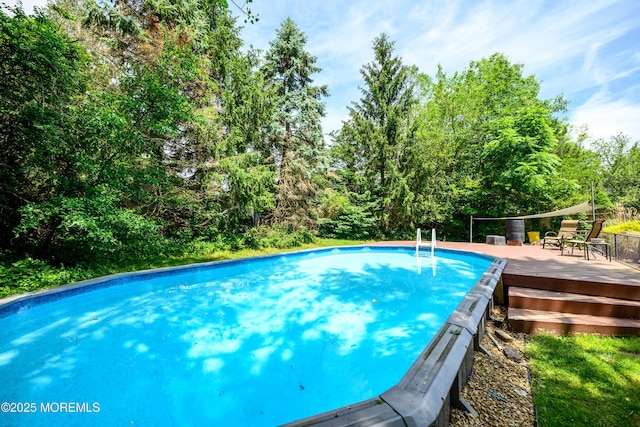 5 Hampton Dr, Jackson, NJ 08527 - outdoor pool featuring a deck