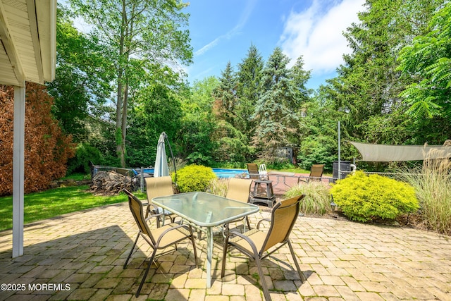 5 Hampton Dr, Jackson, NJ 08527 - view of patio / terrace featuring outdoor dining area and view of wooded area