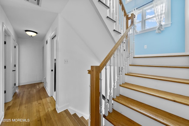 58 Pinehurst Rd, Brick, NJ 08723 - stairway featuring hardwood / wood-style flooring and baseboards