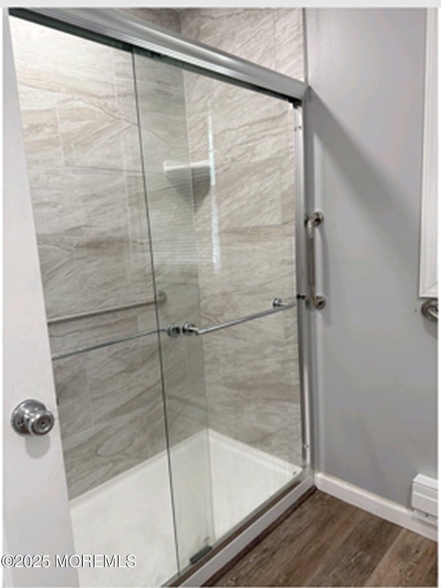 976 Aberdeen Dr Unit D, Lakewood, NJ 08701 - full bath with a shower stall and wood finished floors